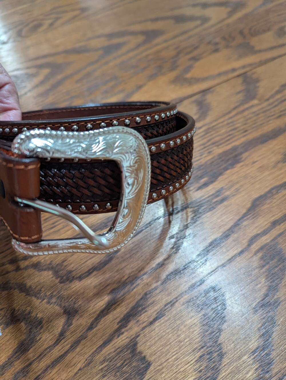 Ranger Belt Company Hand Tooled Leather belt Size 40